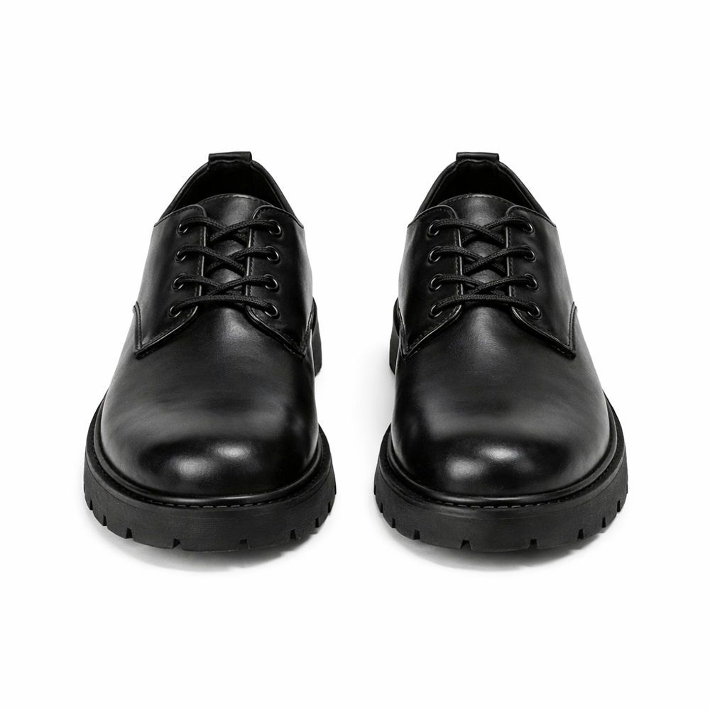 Mens Classic Black Chunky Sole Lace Up